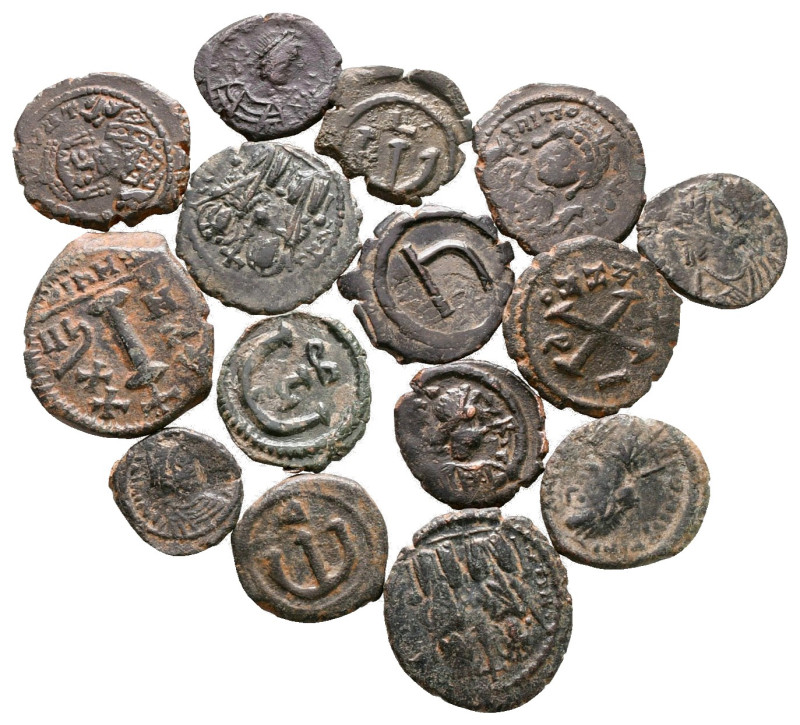 Lot of ca. 15 byzantine bronze coins / SOLD AS SEEN, NO RETURN!

very fine