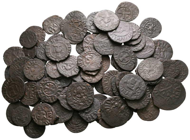 Lot of ca. 80 medieval bronze coins / SOLD AS SEEN, NO RETURN!

very fine