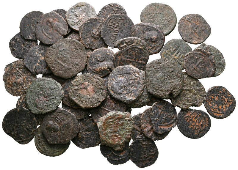 Lot of ca. 50 medieval bronze coins / SOLD AS SEEN, NO RETURN!

nearly very fi...