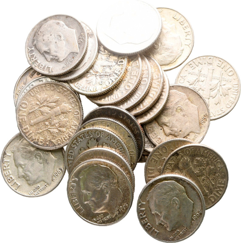 Usa, lot of 26 silver coins (66grams) / SOLD AS SEEN, NO RETURN!

good very fi...