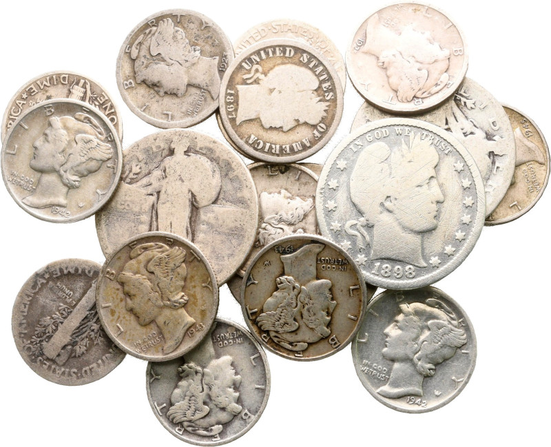 Usa, lot of 18 silver coins (59grams) / SOLD AS SEEN, NO RETURN!

nearly very ...