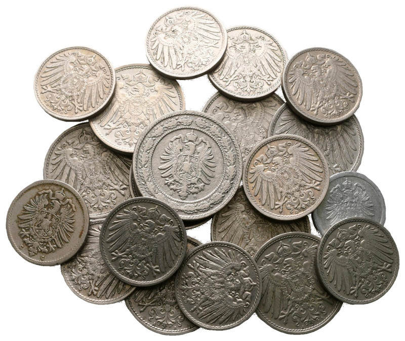 Germany, Kaiserreich, lot of 20 coins / SOLD AS SEEN, NO RETURN!

good very fi...