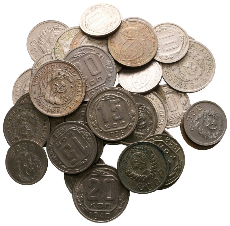 Russia, lot of 38 coins, years 1931-40 / SOLD AS SEEN, NO RETURN!

extremely f...