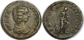 Römische Münzen, MÜNZEN DER RÖMISCHEN KAISERZEIT. Julia Domna (193-217 n. Chr). Denar 196-211 n. Chr., Rom. Silber. 3,83 g. 18,5 mm. Vs.: IVLIA AVGVST...