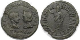 Römische Münzen, MÜNZEN DER RÖMISCHEN KAISERZEIT. Thrakien, Anchialus. Gordianus III. Pius und Tranquillina. Ae 26, 238-244 n. Chr. (9.98 g. 26 mm) Vs...