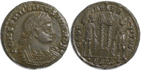 Römische Münzen, MÜNZEN DER RÖMISCHEN KAISERZEIT. Constantinus II., Cäsar, 317-337 n. Chr. Follis. 2,6 g. Ric.: 236. Auktion Schulten 03.90 / Lot 1020...