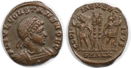 Römische Münzen, MÜNZEN DER RÖMISCHEN KAISERZEIT. Constans (337-350 n. Chr). Follis 333-335 n. Chr., Antiochia. (2.29 g. 18 mm) Vs.: FL IVL CONSTANS N...