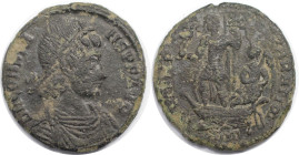 Römische Münzen, MÜNZEN DER RÖMISCHEN KAISERZEIT. Constans I. (337-350 n. Chr). Ae 2, 348-350 n. Chr., Aquileia. (4,99 g. 23 mm) Vs.: DN CONSTANS PF A...