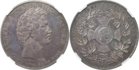 Altdeutsche Münzen und Medaillen, BAYERN / BAVARIA. Ludwig I. (1825-1848). Konv.-Taler 1827, Ludwigs-Orden. Silber. AKS 118. NGC MS 62