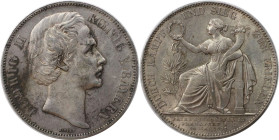 Altdeutsche Münzen und Medaillen, BAYERN / BAVARIA. Ludwig II. (1864-1886). Vereinstaler 1871, „Siegestaler“ mit der „Bavaria“. Silber. AKS 188. Vorzü...