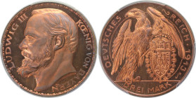 Deutsche Münzen und Medaillen ab 1871, REICHSSILBERMÜNZEN, Bayern. Ludwig III. (1913-1918). Proof 3 Mark 1913. Schaaf -52 / G1, KM X-M2. PCGS PR 67 Re...