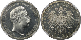 Deutsche Münzen und Medaillen ab 1871, REICHSSILBERMÜNZEN, Preußen. Wilhelm II. (1888-1918). 5 Mark 1892 A, Berlin. Silber. 27,74 g. Jaeger 104. NGC P...