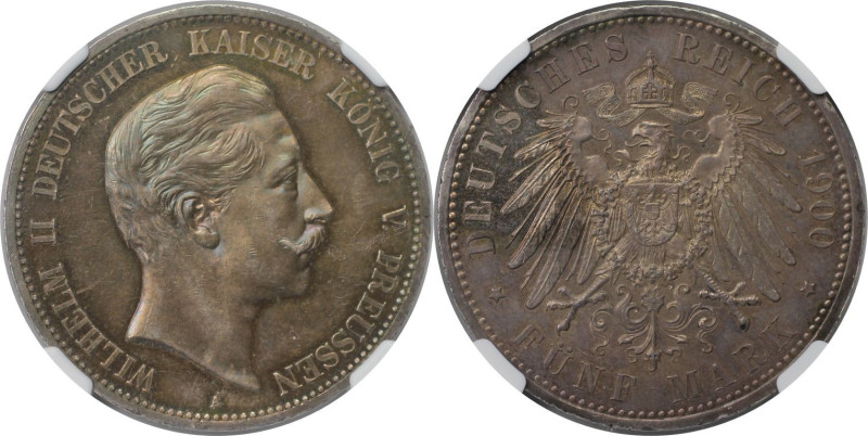 Deutsche Münzen und Medaillen ab 1871, REICHSSILBERMÜNZEN, Preußen. Wilhelm II. ...