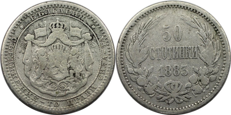 Europäische Münzen und Medaillen, Bulgarien / Bulgaria. Alexander I. 50 Stotinki...