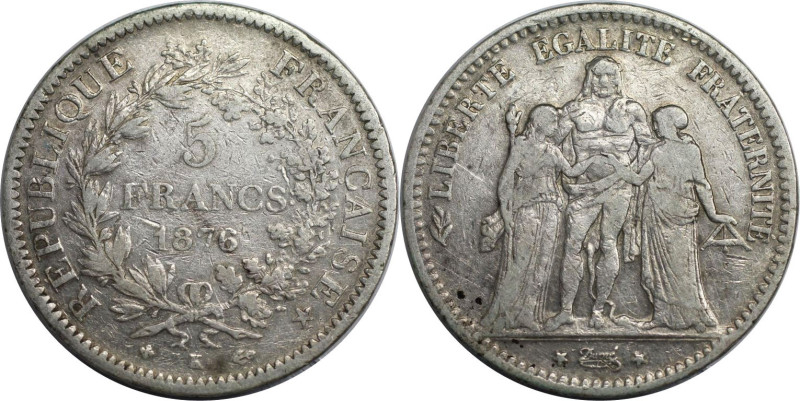 Europäische Münzen und Medaillen, Frankreich / France. Herkulesgruppe. 5 Francs ...