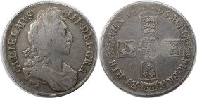 Europäische Münzen und Medaillen, Großbritannien / Vereinigtes Königreich / UK / United Kingdom. William III. (1694-1702). 1 Crown 1696. Silber. KM 48...