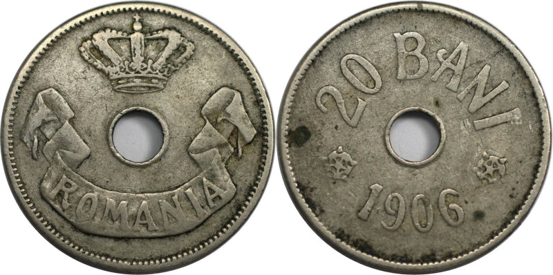 Europäische Münzen und Medaillen, Rumänien / Romania. 	Karl I. 20 Bani 1906. Kup...