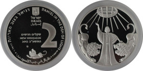 Weltmünzen und Medaillen, Israel. Biblische Geschichte - Daniel in der Löwengrube. 2 New Sheqalim 2012. 28,80 g. 0.925 Silber. 0.86 OZ. KM 502. PCGS P...