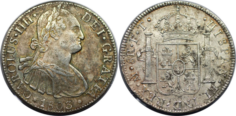 Weltmünzen und Medaillen, Mexiko / Mexico. Carlos IV. (1788-1808). 8 Reales 1803...