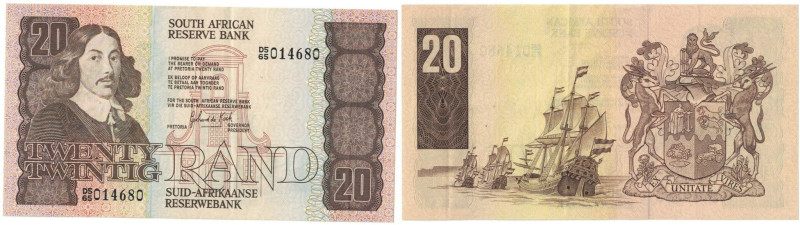 Banknoten, Südafrika / South Africa. 20 Rand ND (1982-1985). Pick 121c. I