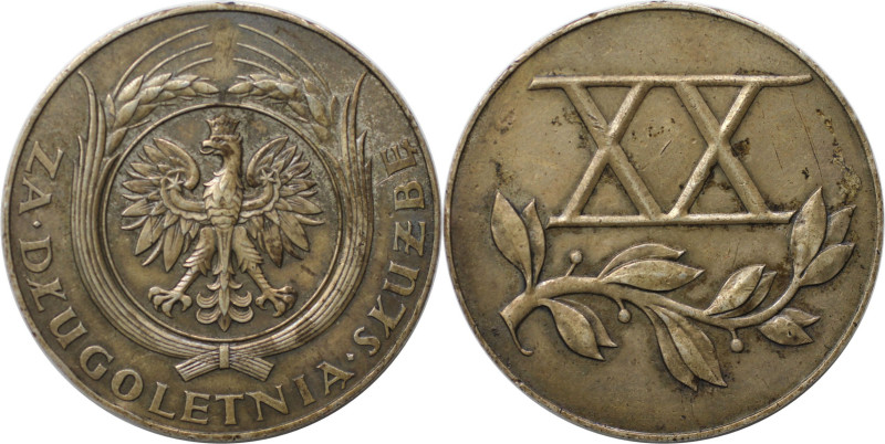 Orden und Medaillen, Europa / Europe. Polen / Poland. Medaille für 20 Jahre treu...