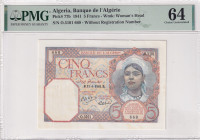 Algeria, 5 Francs, 1941, UNC, p77b

PMG 64

Estimate: USD 60-120