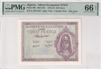 Algeria, 20 Francs, 1944/1945, UNC, p92b

PMG 66 EPQ

Estimate: USD 75-150
