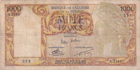 Algeria, 1.000 Francs, 1958, FINE, p107b

Split and stains., There are pinholes

Estimate: USD 60-120