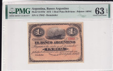 Argentina, 1 Real, 1873, UNC, pS1478r, REMAINDER

PMG 63 EPQ

Estimate: USD 250-500