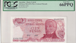 Argentina, 100 Pesos, 1976/1978, UNC, p302b

PCGS 66 PPQ

Estimate: USD 20-40