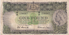 Australia, 1 Pound, 1953/1960, VF, p30a

Queen Elizabeth II Portrait, Stained

Estimate: USD 20-40