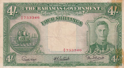 Bahamas, 4 Shillings, 1936, VF, p9e

There are pinhole.

Estimate: USD 25-50