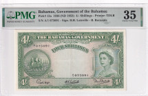 Bahamas, 4 Shillings, 1953, VF, p13a

PMG 35, Queen Elizabeth II Portrait

Estimate: USD 250-500