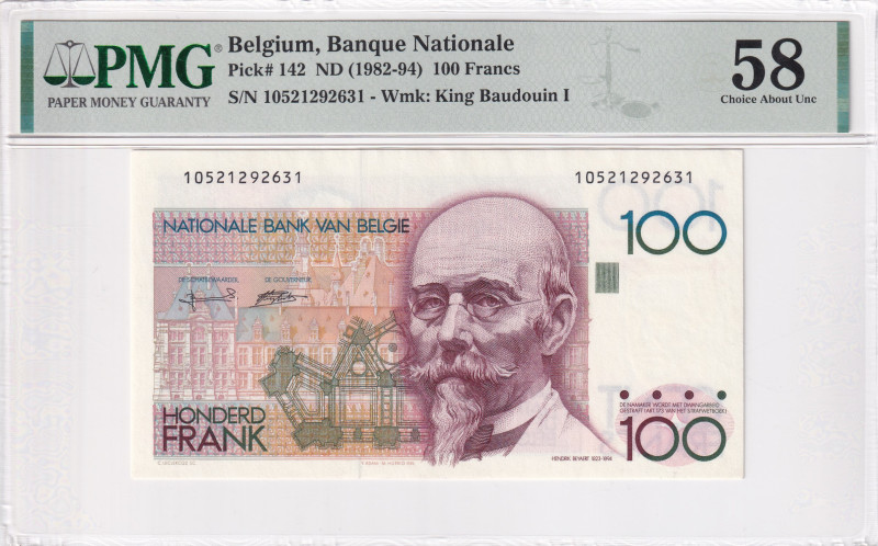 Belgium, 100 Francs, 1982/1994, AUNC, p142a

PMG 58

Estimate: USD 20-40