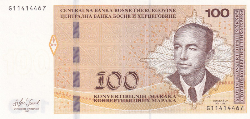 Bosnia - Herzegovina, 100 Konvertibilnih Maraka, 2017, UNC, p86b

Estimate: US...