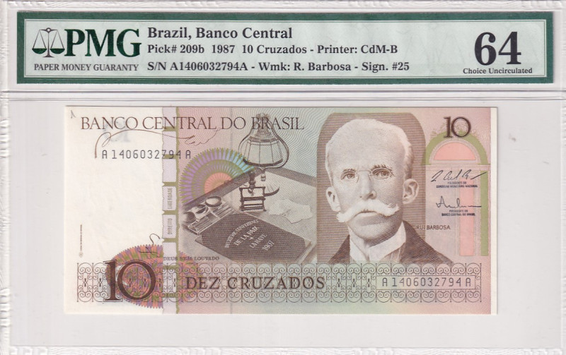 Brazil, 10 Cruzados, 1987, UNC, p209b

PMG 64

Estimate: USD 25-50