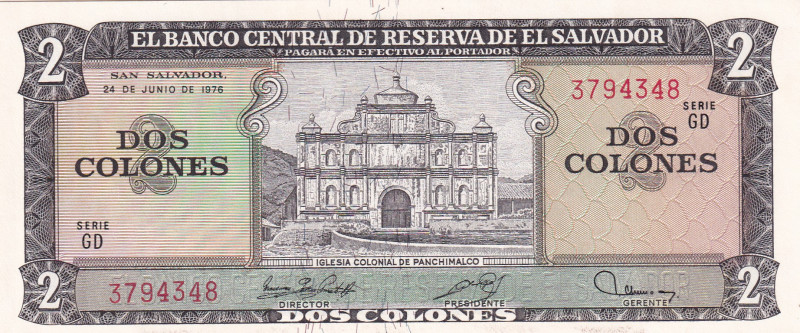 El Salvador, 2 Colones, 1976, UNC, p124a

Estimate: USD 20-40