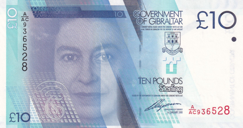 Gibraltar, 10 Pounds, 2010, UNC, p36

Queen Elizabeth II Portrait

Estimate:...