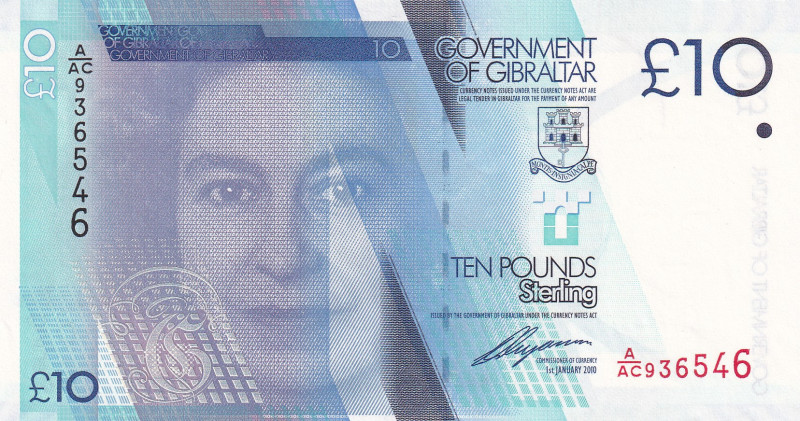 Gibraltar, 10 Pounds, 2010, UNC, p36

Queen Elizabeth II Portrait

Estimate:...