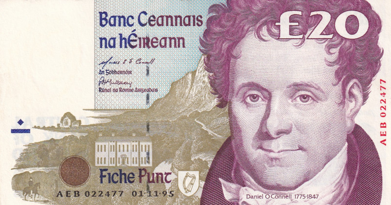 Ireland, 20 Pounds, 1995, XF(+), p77b

Estimate: USD 40-80