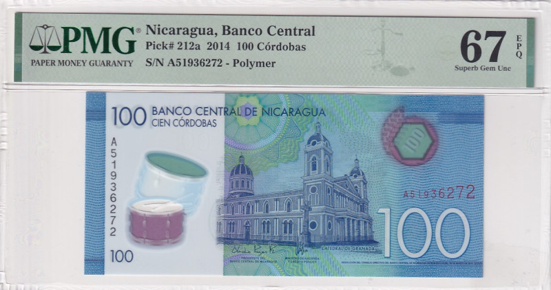 Nicaragua, 100 Cordobas, 2014, UNC, p212a

PMG 67 EPQ, High condition , Polyme...