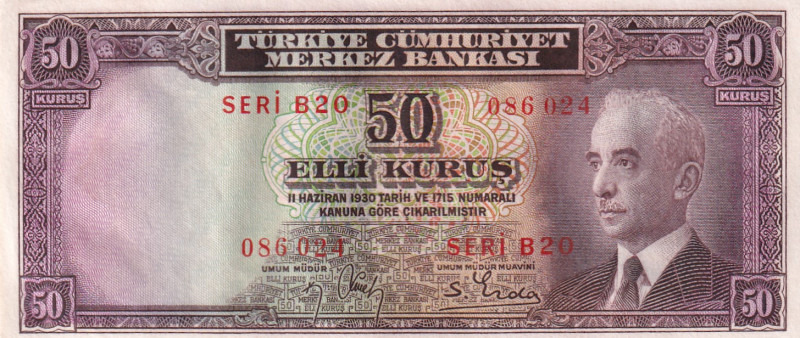 Turkey, 50 Kurush, 1930, UNC, p133, 2.Emission

Estimate: USD 30-60