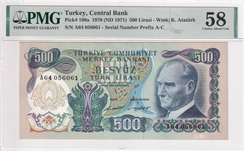 Turkey, 500 Lira, 1971, AUNC, p190a, 6.Emission

PMG 58

Estimate: USD 30-60