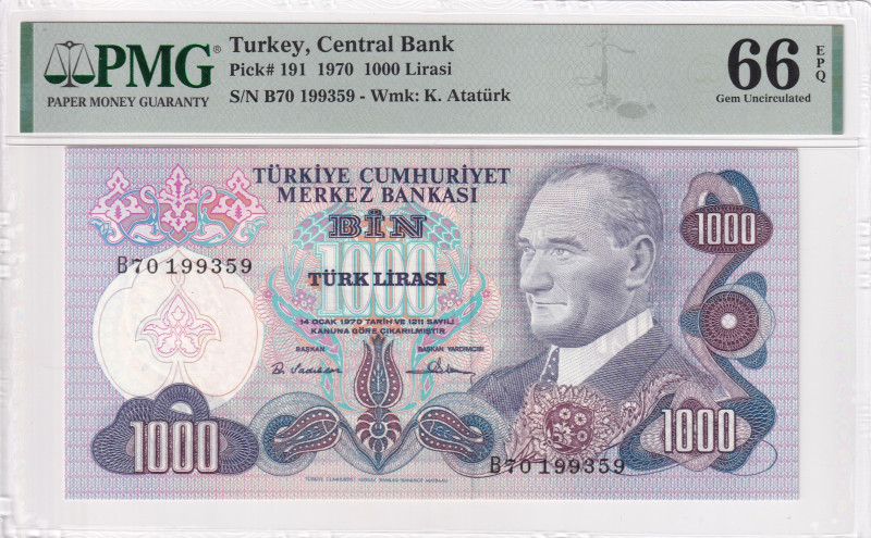 Turkey, 1.000 Lira, 1978, UNC, p191, 6.Emission

PMG 66 EPQ

Estimate: USD 4...