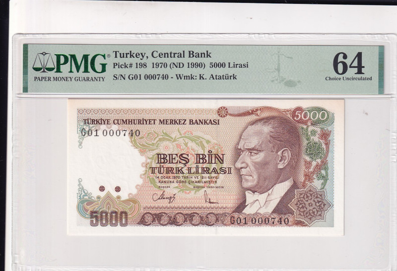 Turkey, 5.000 Lira, 1990, UNC, p198a, 7.Emission

PMG 64, First Thousand Seria...