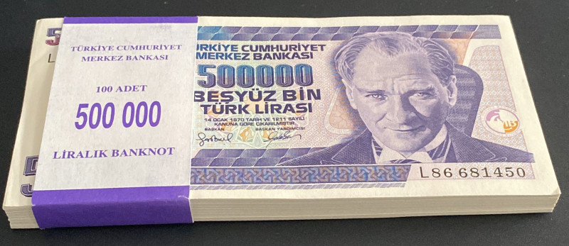 Turkey, 500.000 Lira, 1997, UNC, p212, 7.Emission

BUNDLE, (%98 Total 100 cons...