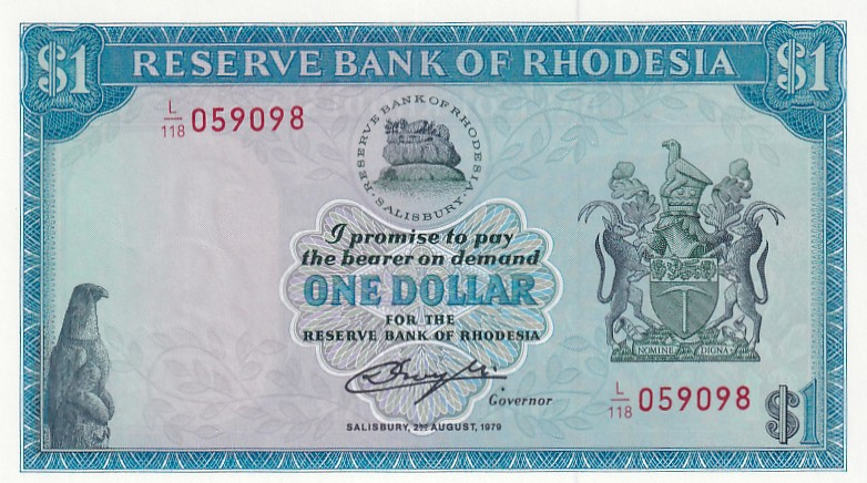 Rhodesia, 1 Dollar, 1979, UNC, p38a

Estimate: USD 40-80