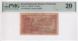 Rwanda-Burundi, 5 Francs, 1961, VF, p1a

PMG 20

Estimate: USD 100-200