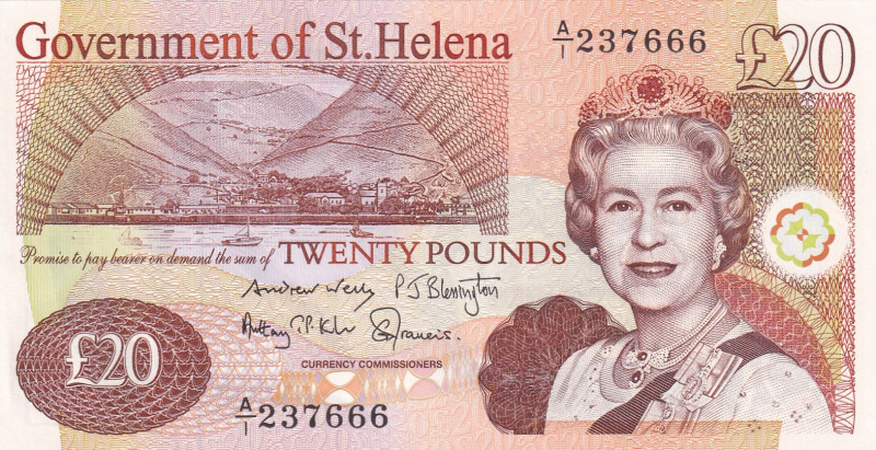 Saint Helena, 20 Pounds, 2012, UNC, p13b

Queen Elizabeth II Portrait

Estim...