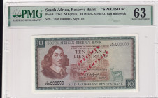 South Africa, 10 Rand, 1975, UNC, p113s3, SPECIMEN

PMG 63

Estimate: USD 400-800